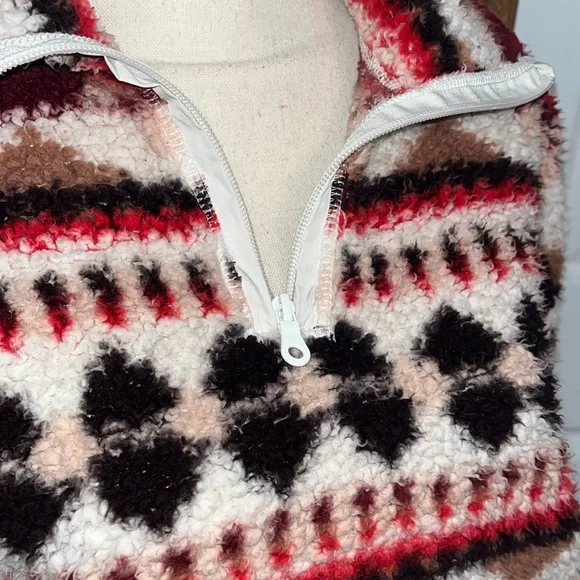 Aerie Printed Sherpa Pullover - Picture 5 of 9